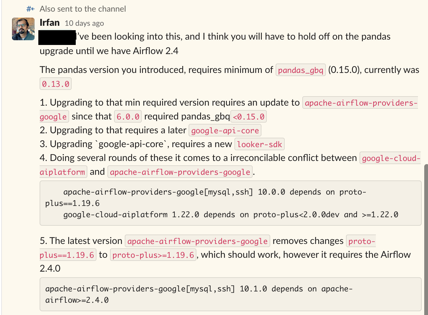 Airflow dependencies